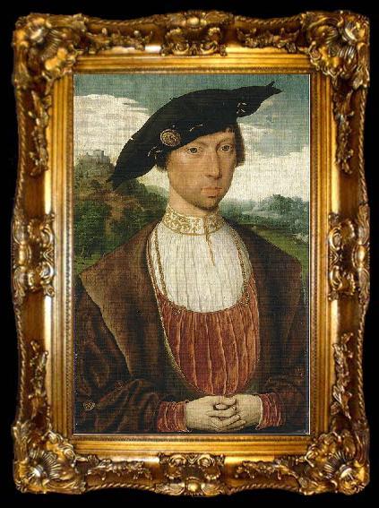 framed  Jan Mostaert Portrait of Joost van Bronckhorst, ta009-2